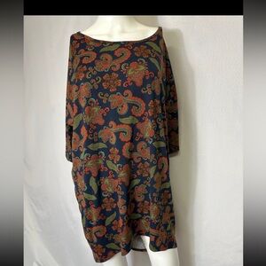 LuLaRoe Irma Tunic Size Large High Low Multicolored